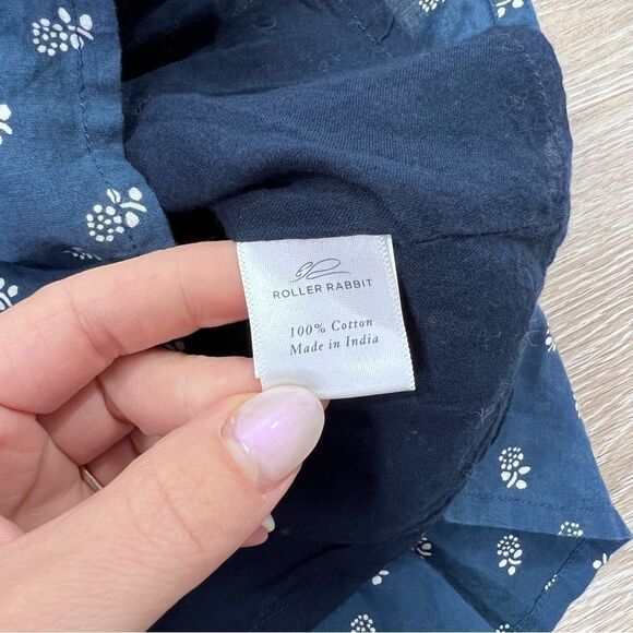 Roberta roller rabbit blue floral embroidered top - Picture 3 of 6